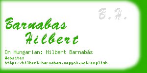 barnabas hilbert business card