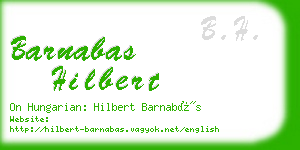 barnabas hilbert business card